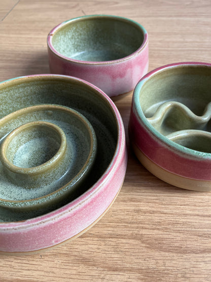 Ciotole slowfeed cerchi in ceramica