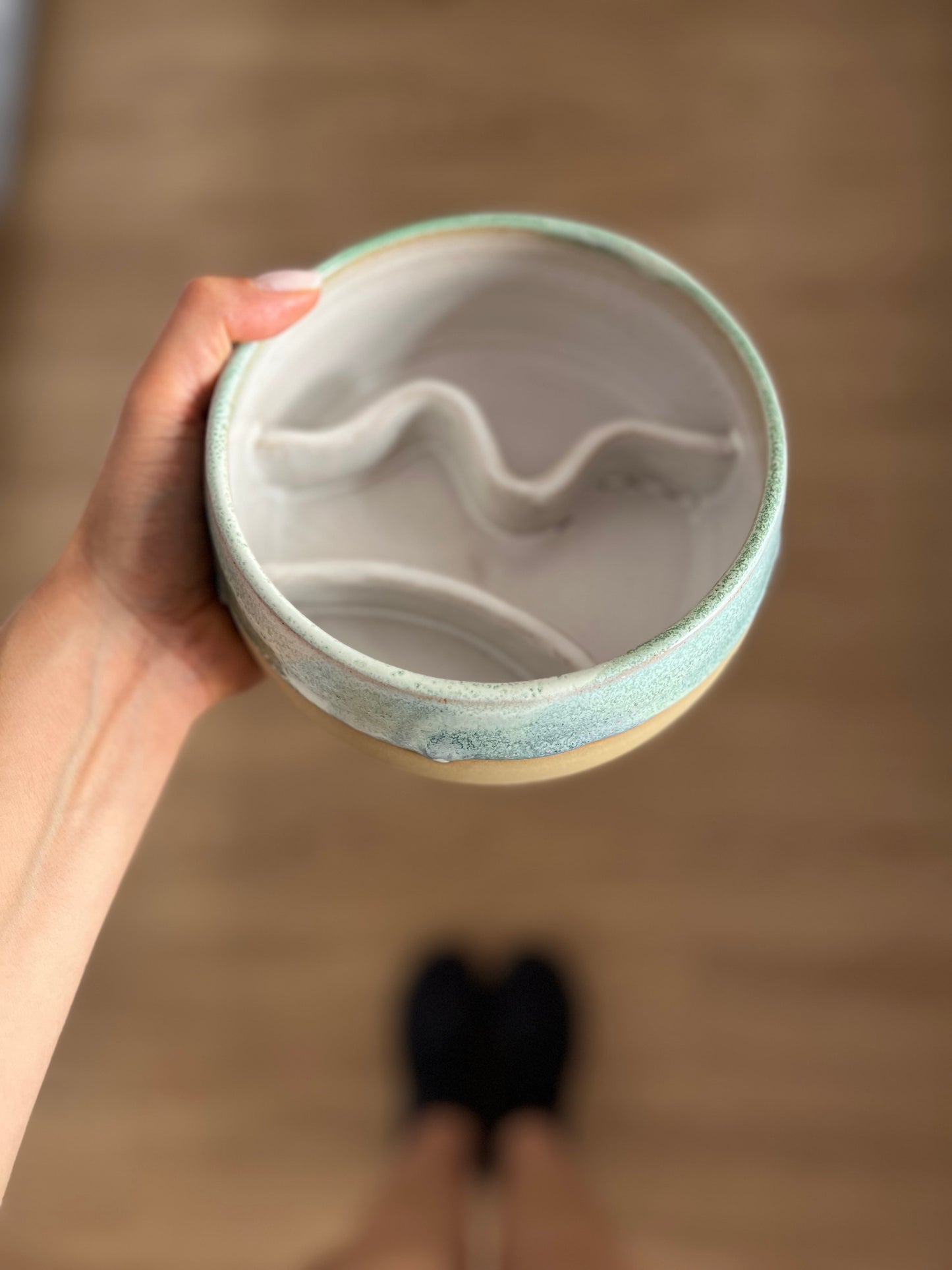 Ciotole slowfeed onde in ceramica