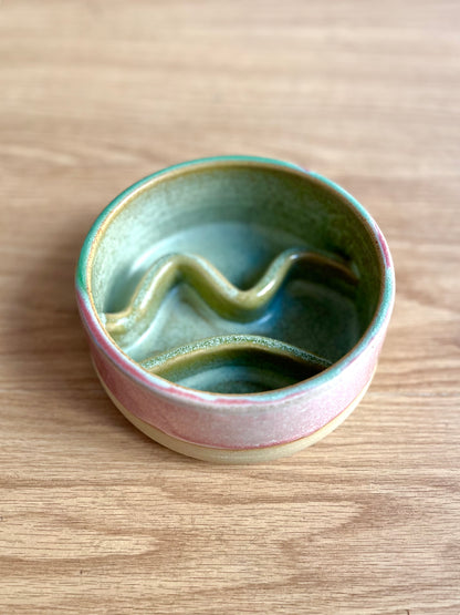 Ciotole slowfeed onde in ceramica