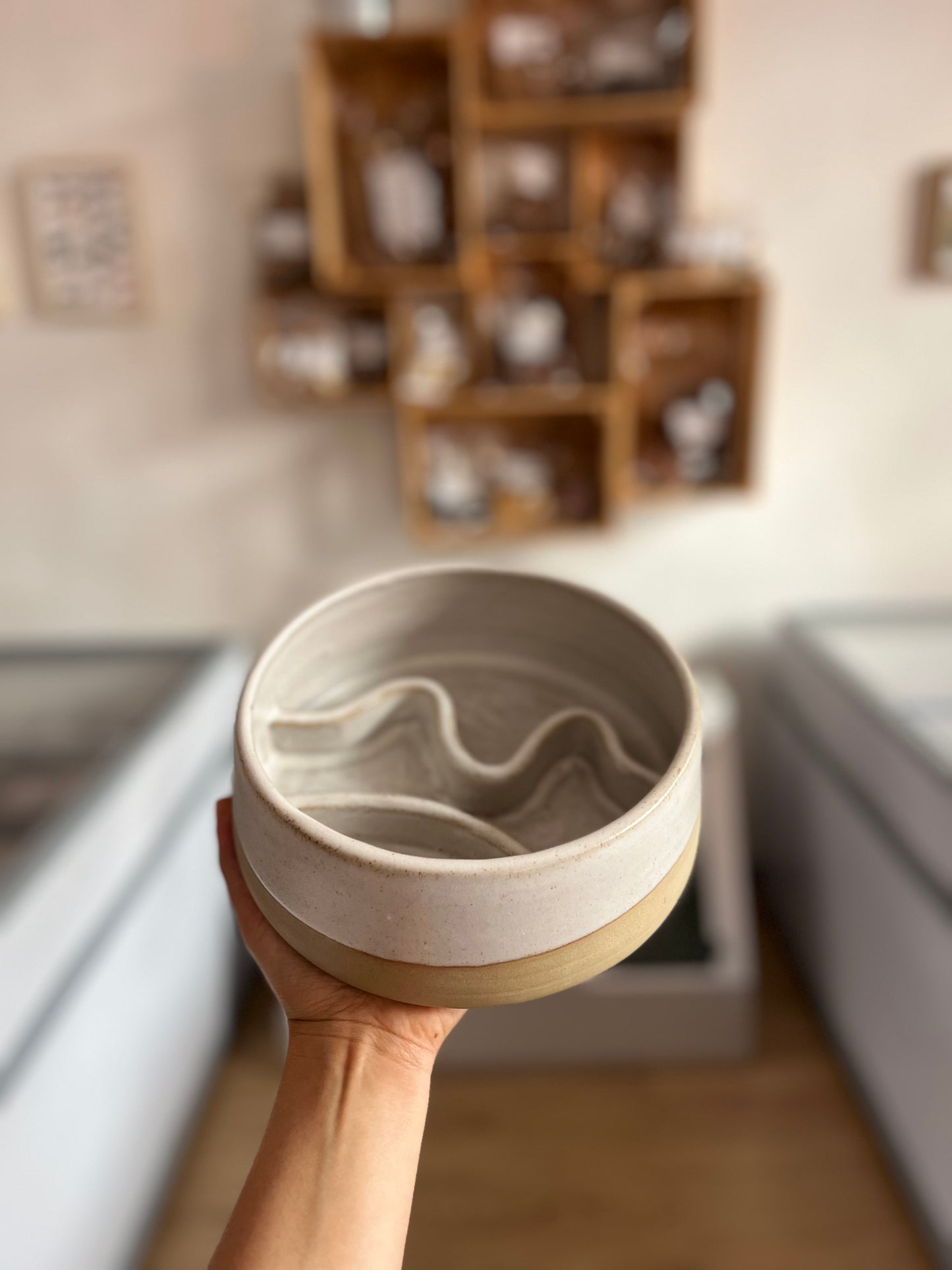 Ciotole slowfeed onde in ceramica