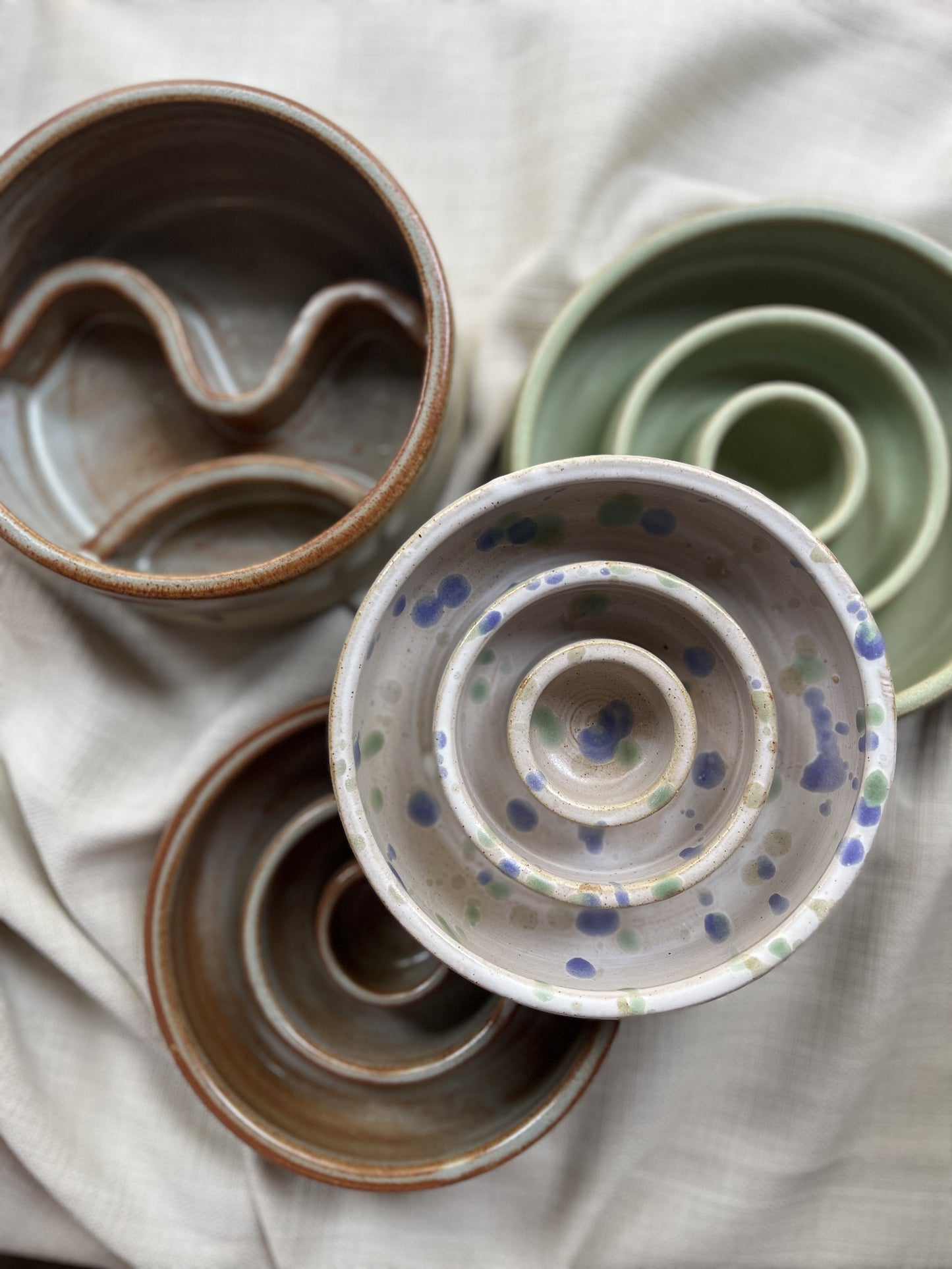 Ciotole slowfeed cerchi in ceramica
