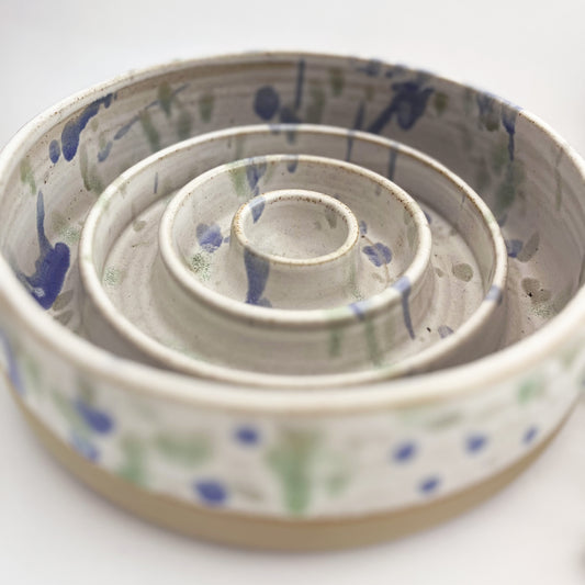 Ciotole slowfeed cerchi in ceramica