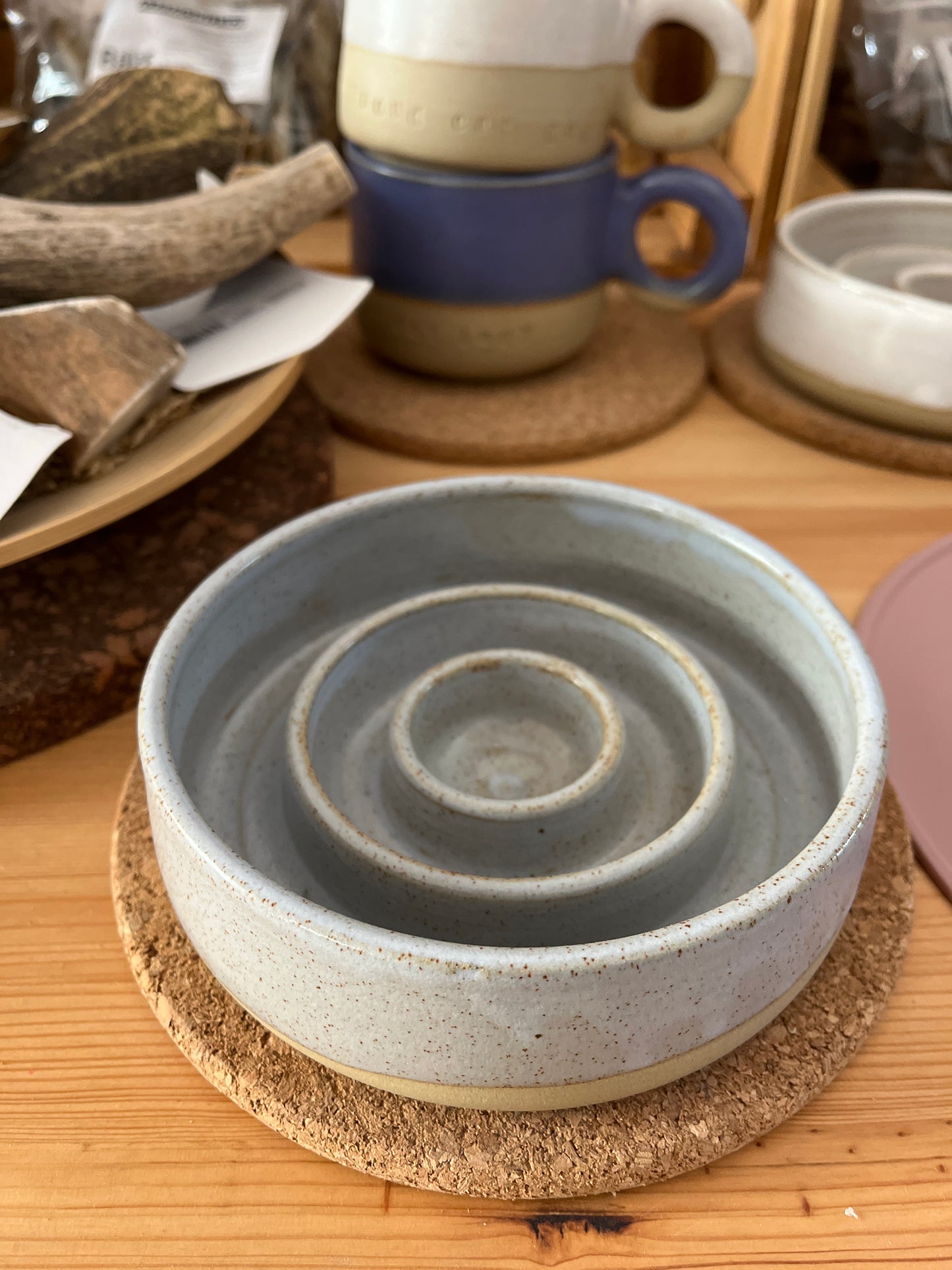 Ciotole slowfeed cerchi in ceramica