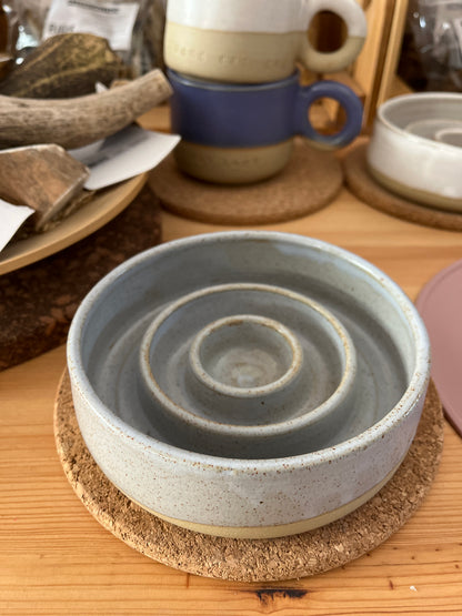 Ciotole slowfeed cerchi in ceramica